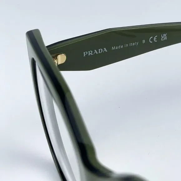 NEW Prada PR18WV 13J1O1 Sage Green Black Cat Eye Women Eyeglasses - Picture 8 of 9